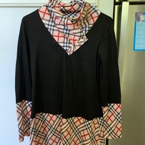 Brand new never worn Miusey plaid tunic size small